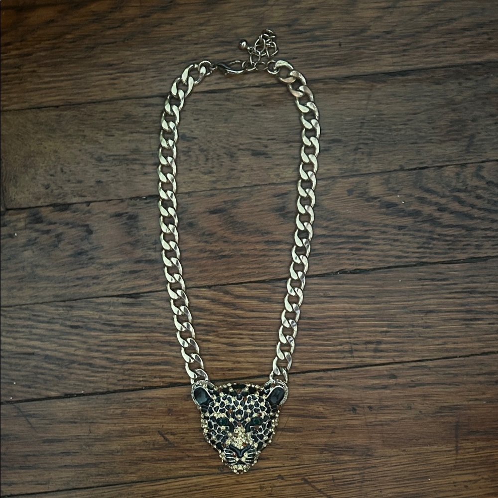 Gold Leopard Statement Necklace